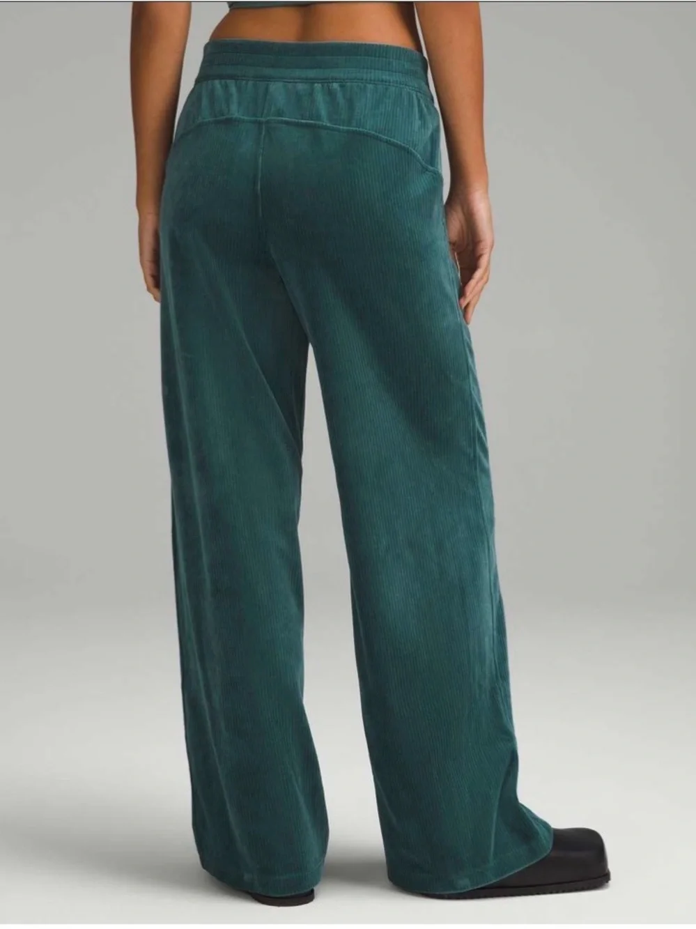 Lululemon Scuba Mid-Rise Wide-Leg Pant *Velvet Cord Storm Teal